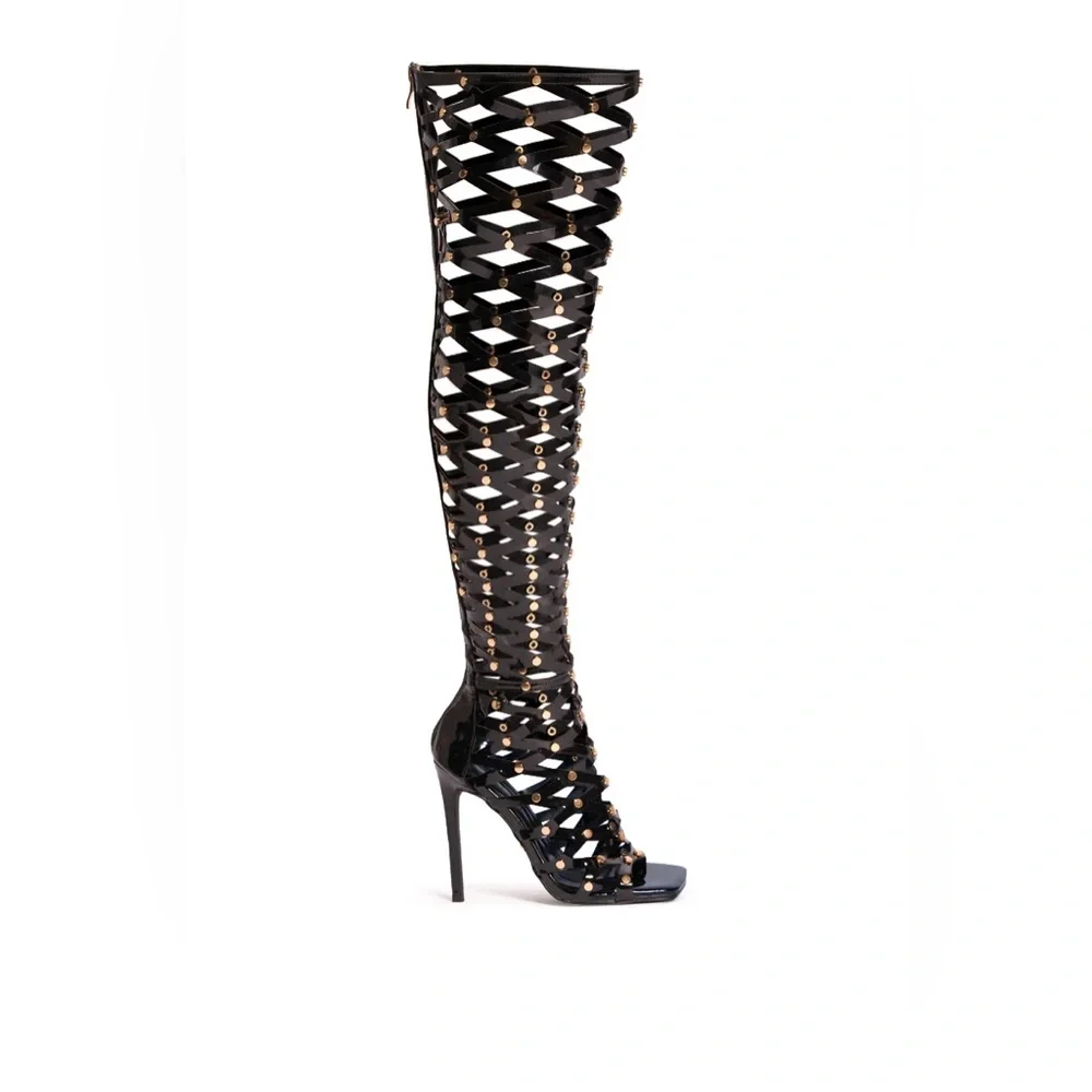 Azalea Wang Ravishing Caged Sandal - Picture 3 of 12
